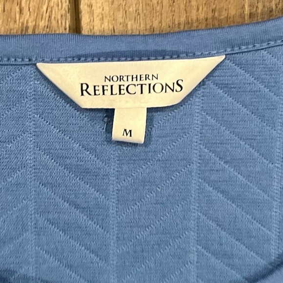 Northern Reflections Blue Quilted Pullover Sweatshirt M - Picture 3 of 7